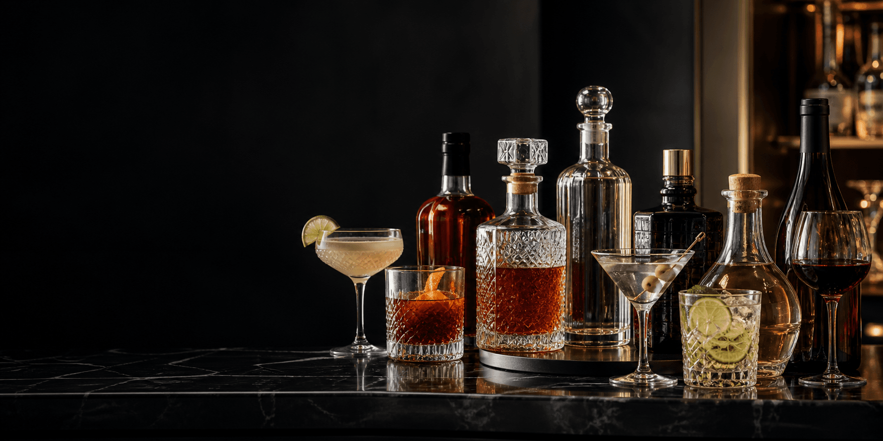 Selección premium de licores, botellas y cocteles BeersMans